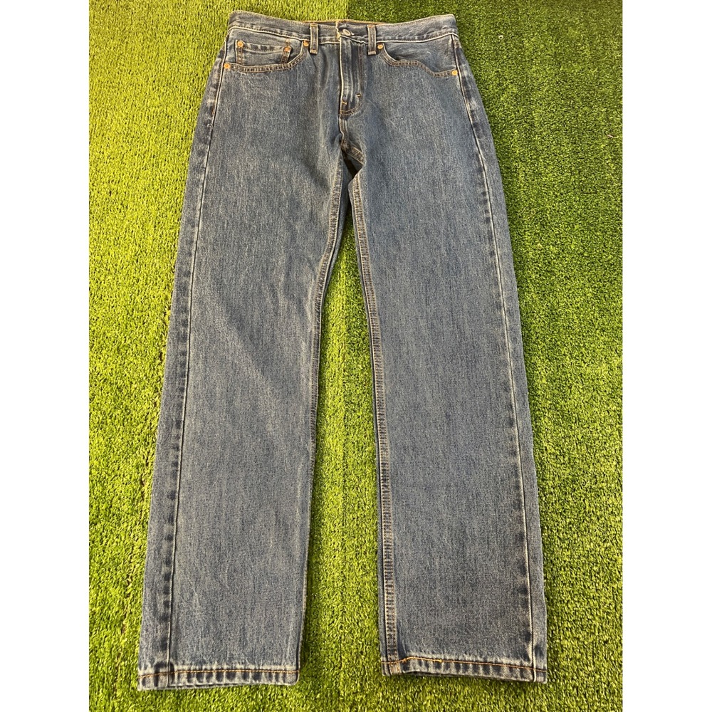 Levis 505 Regular Fit Straight Leg Mens Jeans Blue Medium Wash 31x32